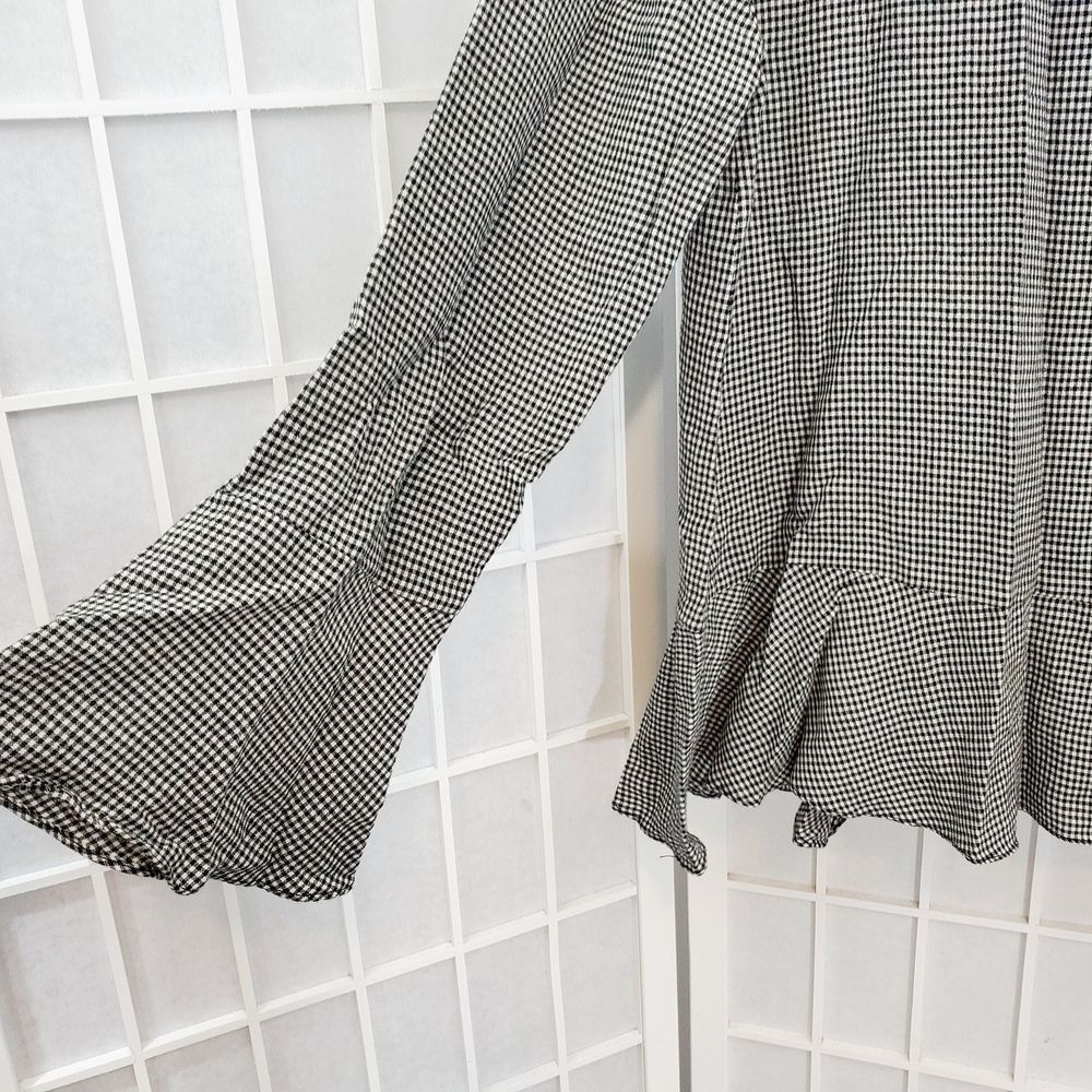 ZARA Woman Gingham Blouse Size XS (extra small) - Picture 4 of 7